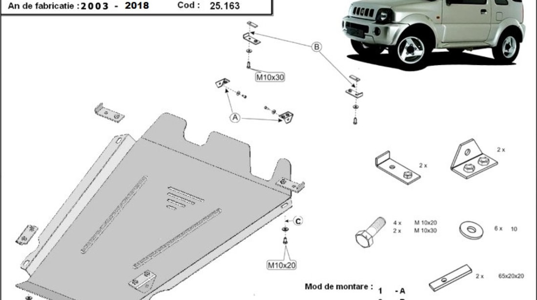 Scut metalic cutie de viteze Suzuki Jimny 1998-2018