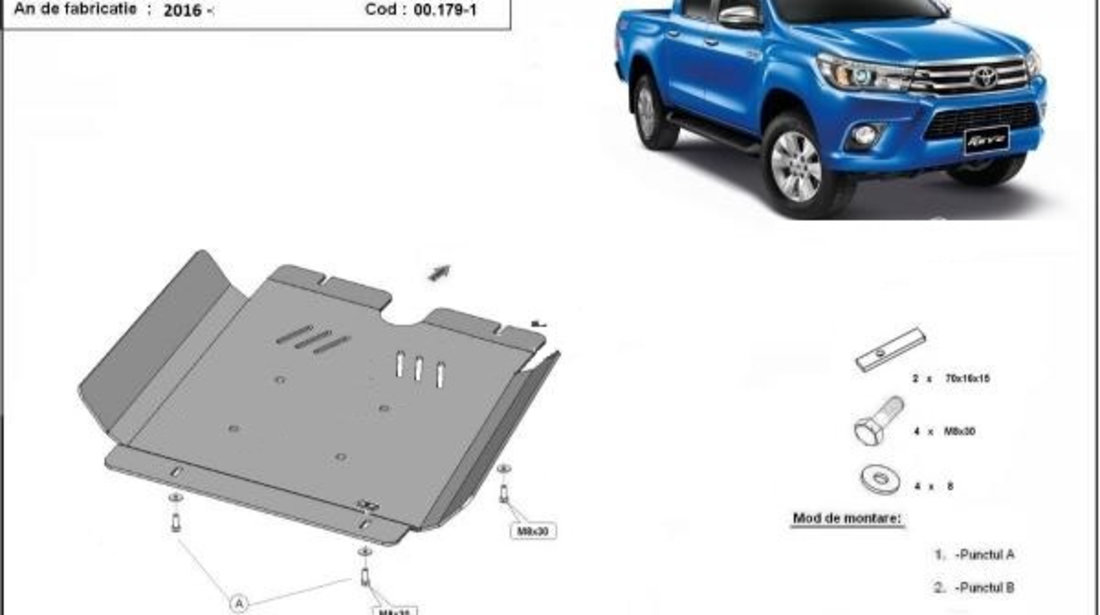 Scut metalic cutie de viteze Toyota Hilux Revo 2016-2021