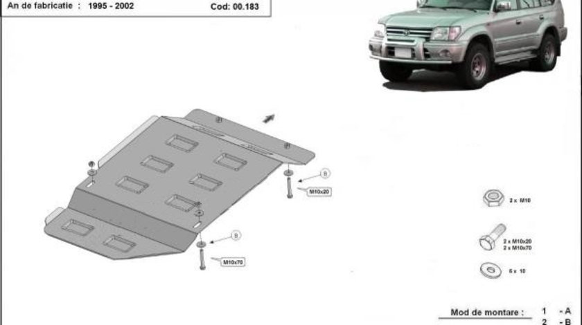 Scut metalic cutie de viteze Toyota Land Cruiser J90 1996-2002