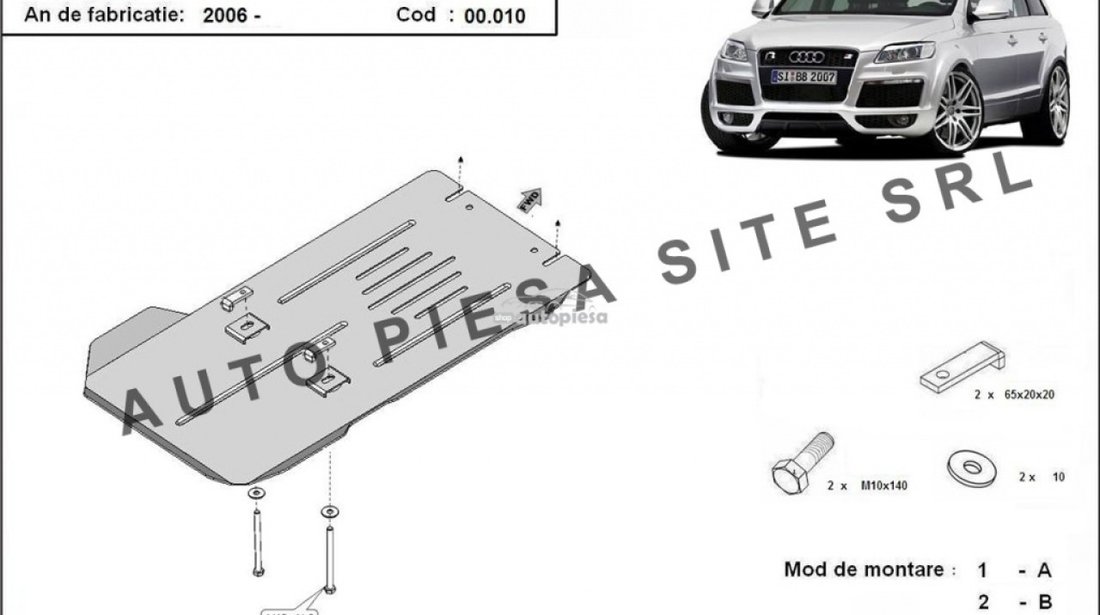 Scut metalic cutie viteze Audi Q7 fabricat incepand cu 2006 APS-00,010 piesa NOUA