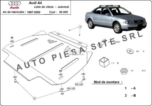 Scut metalic cutie viteze automata Audi A4 B5 (4 cilindrii) fabricat in perioada 1995 - 2001 APS-00,...