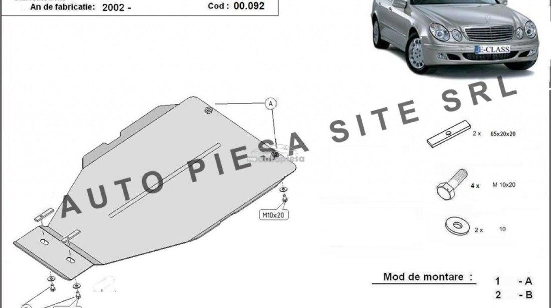 Scut metalic cutie viteze automata Mercedes E-Class W211 fabricat incepand cu 2002 APS-00,092 piesa NOUA