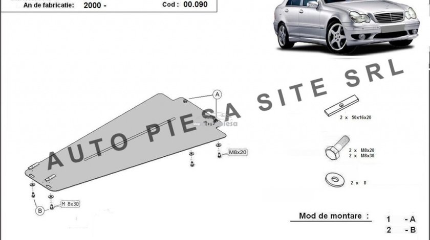 Scut metalic cutie viteze Mercedes C-Class W203 fabricat incepand cu 2000 APS-00,090 piesa NOUA