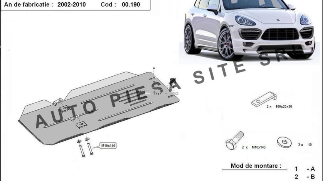 Scut metalic cutie viteze Porsche Cayenne fabricat in perioada 2002 - 2010 APS-00,190 piesa NOUA