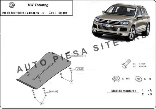 Scut metalic cutie viteze VW Touareg fabricat incepand cu 2010 APS-00,191 piesa NOUA