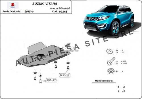 Scut metalic diferential spate Suzuki Vitara 4X4 fabricat incepand cu 2015 APS-00,166 piesa NOUA