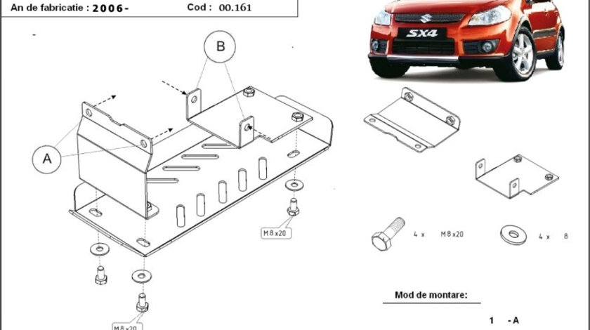 Scut metalic diferential Suzuki SX 4 2006-2014