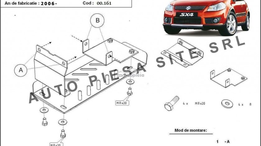 Scut metalic diferential Suzuki SX4 4X4 fabricat incepand cu 2006 APS-00,161 piesa NOUA