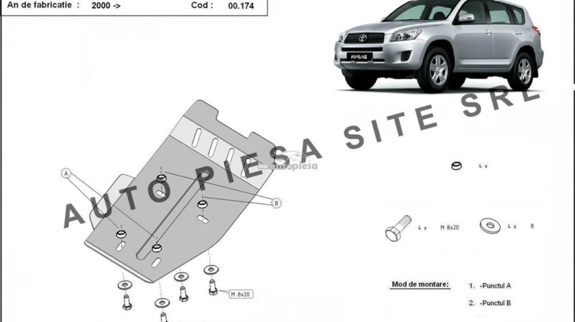 Scut metalic diferential Toyota Rav 4 fabricata incepand cu 2006 APS-00,174 piesa NOUA