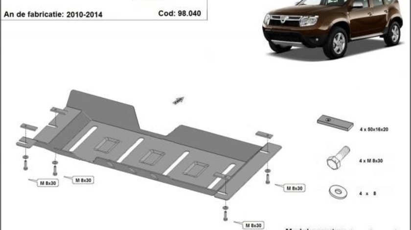 Scut metalic Filtru Particule Dacia Duster I 2010-2013