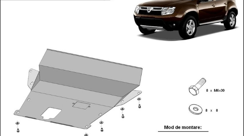 Scut metalic motor+bara fata Dacia Duster II 2013-2017