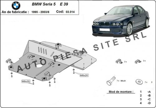 Scut metalic motor BMW Seria 5 E39 fabricat in perioada 1995 - 2003 APS-03,014 piesa NOUA