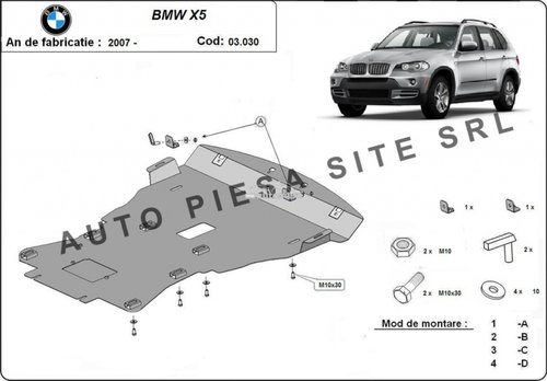 Scut metalic motor BMW X5 E70 fabricat in perioada 2007 - 2013 APS-03,030 piesa NOUA