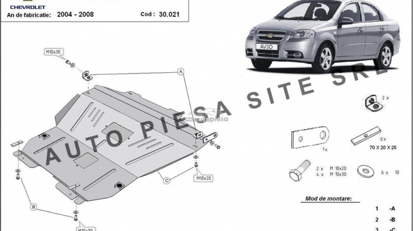 Scut metalic motor Chevrolet Aveo fabricat in perioada 2004 - 2008 APS-30,021 piesa NOUA