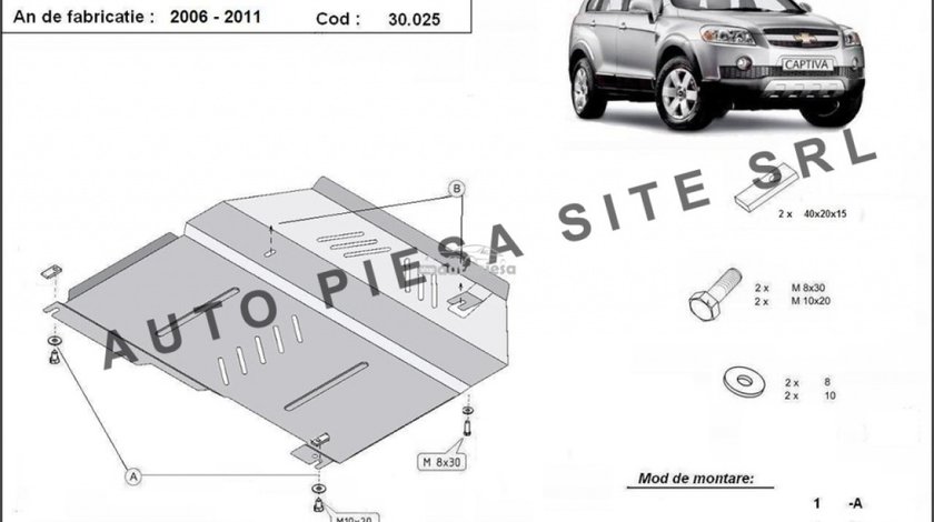 Scut metalic motor Chevrolet Captiva fabricat in perioada 2006 - 2010 APS-30,025 piesa NOUA