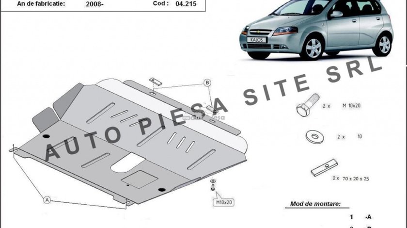 Scut metalic motor Chevrolet Kalos fabricat incepand cu 2008 APS-04,215 piesa NOUA