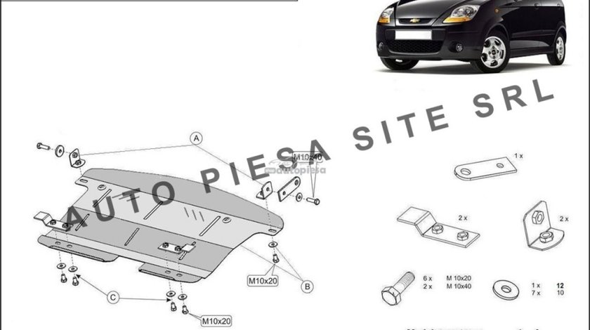 Scut metalic motor Chevrolet Spark fabricat in perioada 2005 - 2009 APS-04,024 piesa NOUA