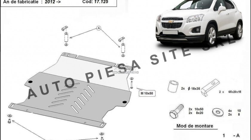 Scut metalic motor Chevrolet Trax fabricat incepand cu 2012 APS-17,125 piesa NOUA