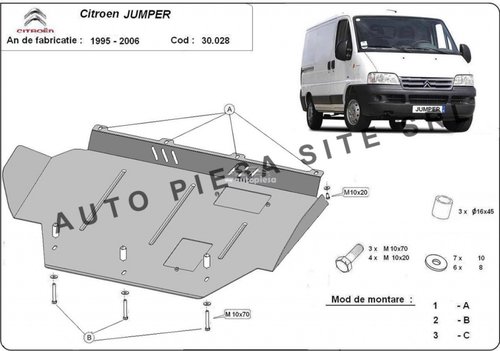 Scut metalic motor Citroen Jumper (230 / 244) fabricat in perioada 1995 - 2006 APS-30,028 piesa NOUA