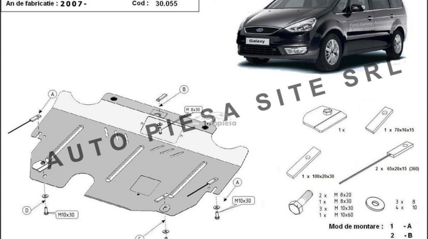 Scut metalic motor Ford Galaxy 2 II fabricat incepand cu 2007 APS-30,055 piesa NOUA