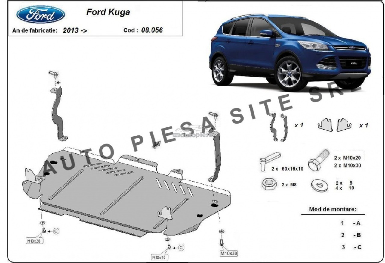 Scut metalic motor Ford Kuga fabricat incepand cu 2013 APS-08,056 piesa NOUA
