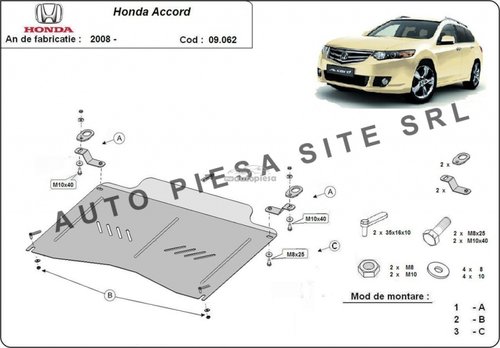 Scut metalic motor Honda Accord 8 VIII 2.0 / 2.4 fabricata incepand cu 2008 APS-09,062 piesa NOUA