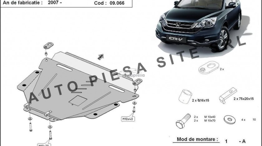 Scut metalic motor Honda CR-V 3 III fabricata incepand cu 2007 APS-09,066 piesa NOUA