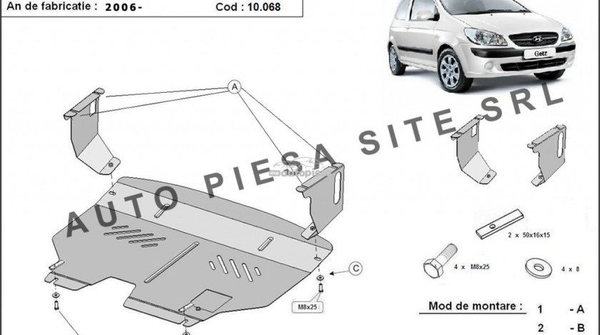 Scut metalic motor Hyundai Getz fabricat incepand cu 2006 APS-10,068 piesa NOUA