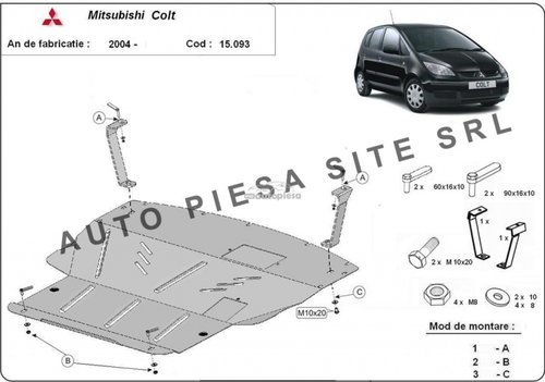 Scut metalic motor Mitsubishi Colt fabricat incepand cu 2004- APS-15,093 piesa NOUA
