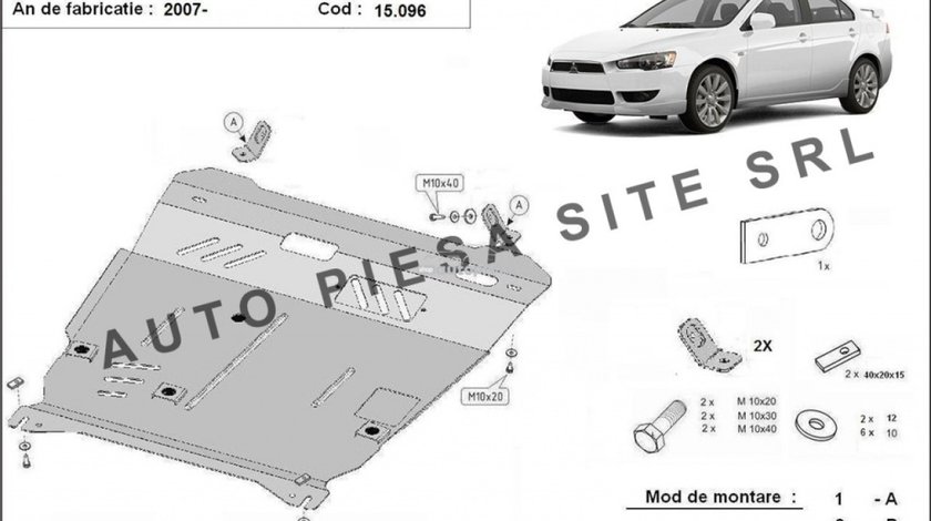 Scut metalic motor Mitsubishi Lancer fabricat incepand cu 2007 APS-15,096 piesa NOUA