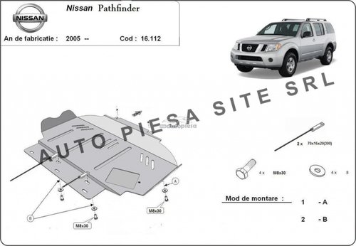 Scut metalic motor Nissan Pathfinder fabricat incepand cu 2005 APS-16,112 piesa NOUA