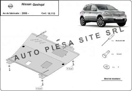 Scut metalic motor Nissan Qashqai fabricat incepand cu 2006 APS-16,113 piesa NOUA