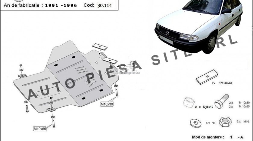 Scut metalic motor Opel Astra F fabricat in perioada 1991 - 1996 APS-30,114 piesa NOUA
