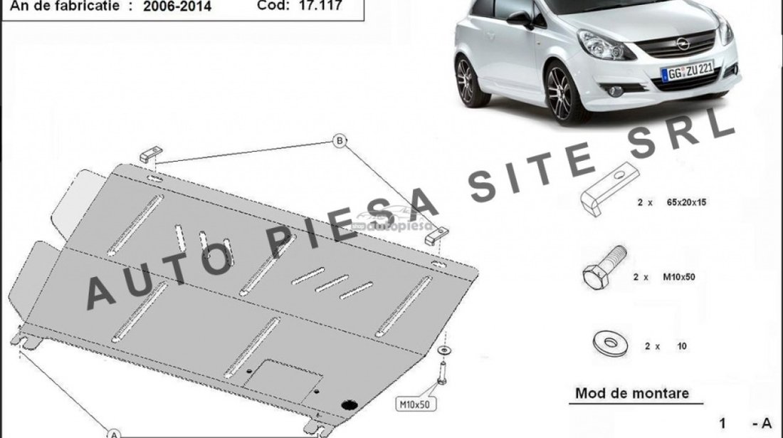 Scut metalic motor Opel Corsa D fabricat in perioada 2006 - 2014 APS-17,117 piesa NOUA