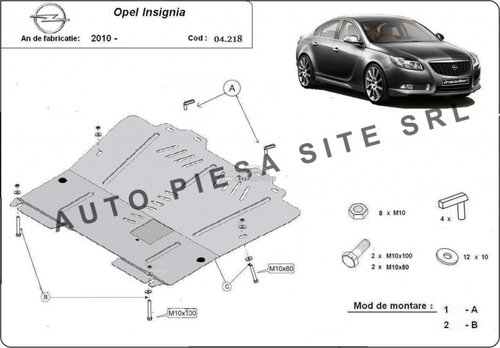 Scut metalic motor Opel Insignia fabricat incepand cu 2010 APS-04,218 piesa NOUA