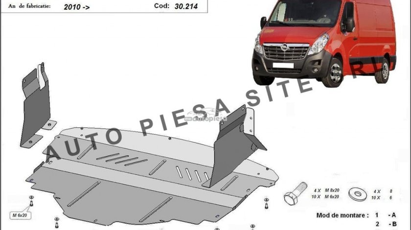 Scut metalic motor Opel Movano fabricat incepand cu 2010 APS-30,214 piesa NOUA