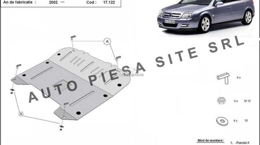 Scut metalic motor Opel Signum fabricat incepand cu 2002 APS-17,122 piesa NOUA