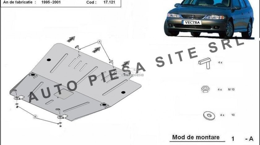 Scut metalic motor Opel Vectra B fabricat in perioada 1995 - 2001 APS-17,121 piesa NOUA