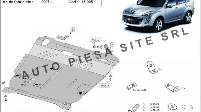 Scut metalic motor Peugeot 4007 fabricat incepand cu 2007 APS-15,095 piesa NOUA