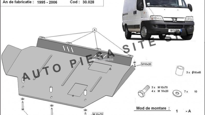 Scut metalic motor Peugeot Boxer (230, 244) in perioada 1996 - 2006 APS-30,028 piesa NOUA