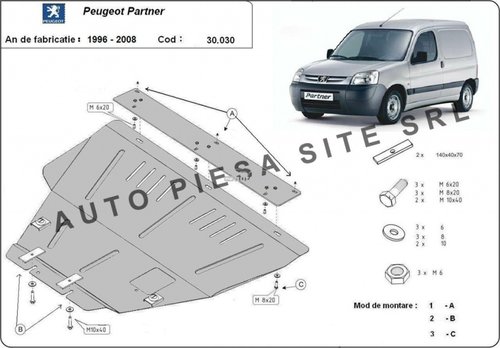 Scut metalic motor Peugeot Partner fabricat in perioada 1996 - 2008 APS-30,030 piesa NOUA