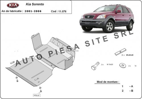 Scut metalic motor + radiator Kia Sorento fabricata in perioada 2001 - 2006 APS-11,076 piesa NOUA