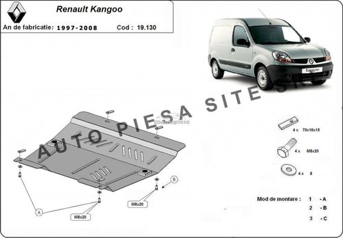 Scut metalic motor Renault Kangoo fabricat in perioada 1997 - 2008 APS-19,130 piesa NOUA