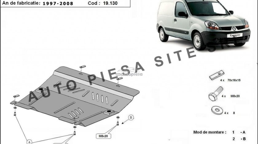 Scut metalic motor Renault Kangoo fabricat in perioada 1997 - 2008 APS-19,130 piesa NOUA