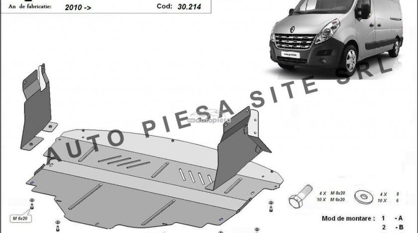 Scut metalic motor Renault Master 3 III fabricat incepand cu 2010 APS-30,214 piesa NOUA