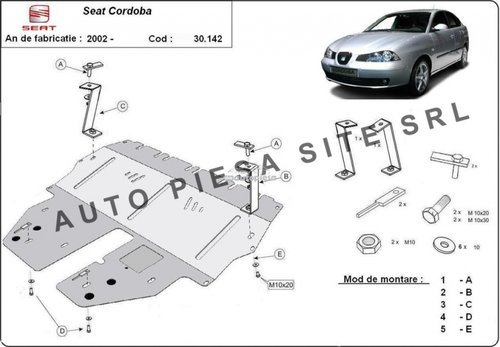 Scut metalic motor Seat Cordoba (6L2) fabricat incepand cu 2002 APS-30,142 piesa NOUA