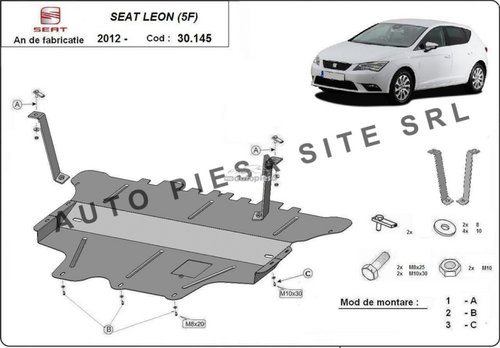 Scut metalic motor Seat Leon (5F1, 5F5, 5F8) fabricat incepand cu 2012 APS-30,145 piesa NOUA