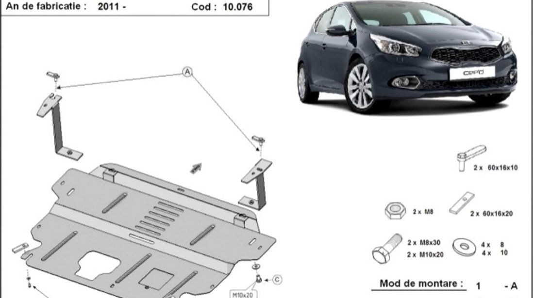 Scut metalic motor si cutie de viteze Kia Ceed 2012-2014