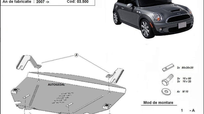 Scut metalic motor si cutie de viteze Mini Cooper R56 SD 2006-2013