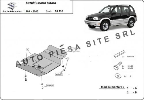 Scut metalic motor Suzuki Grand Vitara fabricat in perioada 1999 - 2005 APS-25,230 piesa NOUA